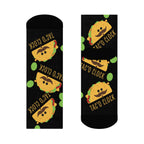 Tac o Clock Crew Socks, Jellyfish Design