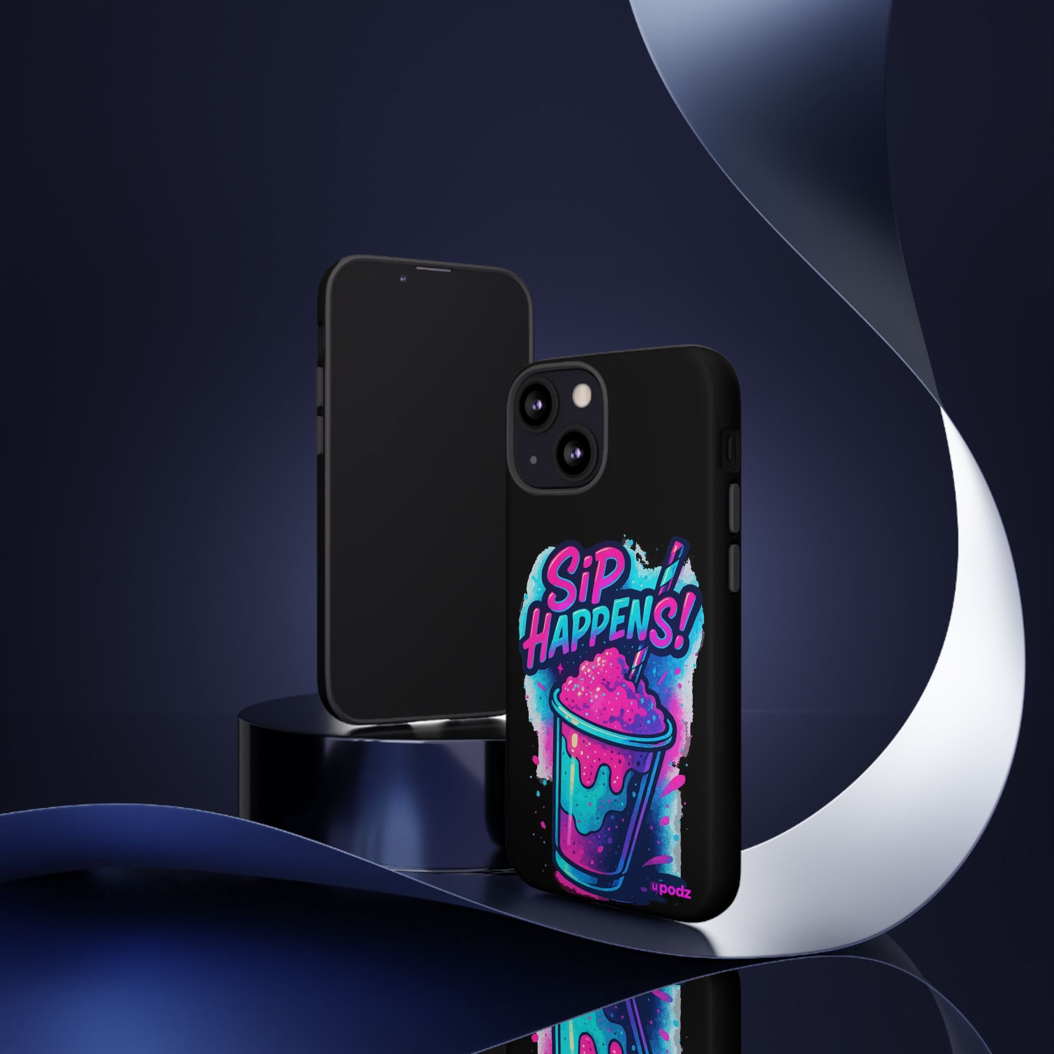 Sip Happens Phone Case Design, Tough Cases, Phone Cover