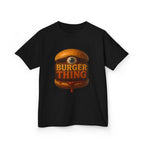Burger Thing Kids Tee, Fun Graphic Tee, Kids Cotton T-Shirt
