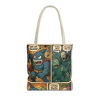 Shark Villain Tote Bag - Quirky AOP Design, Fun Bag