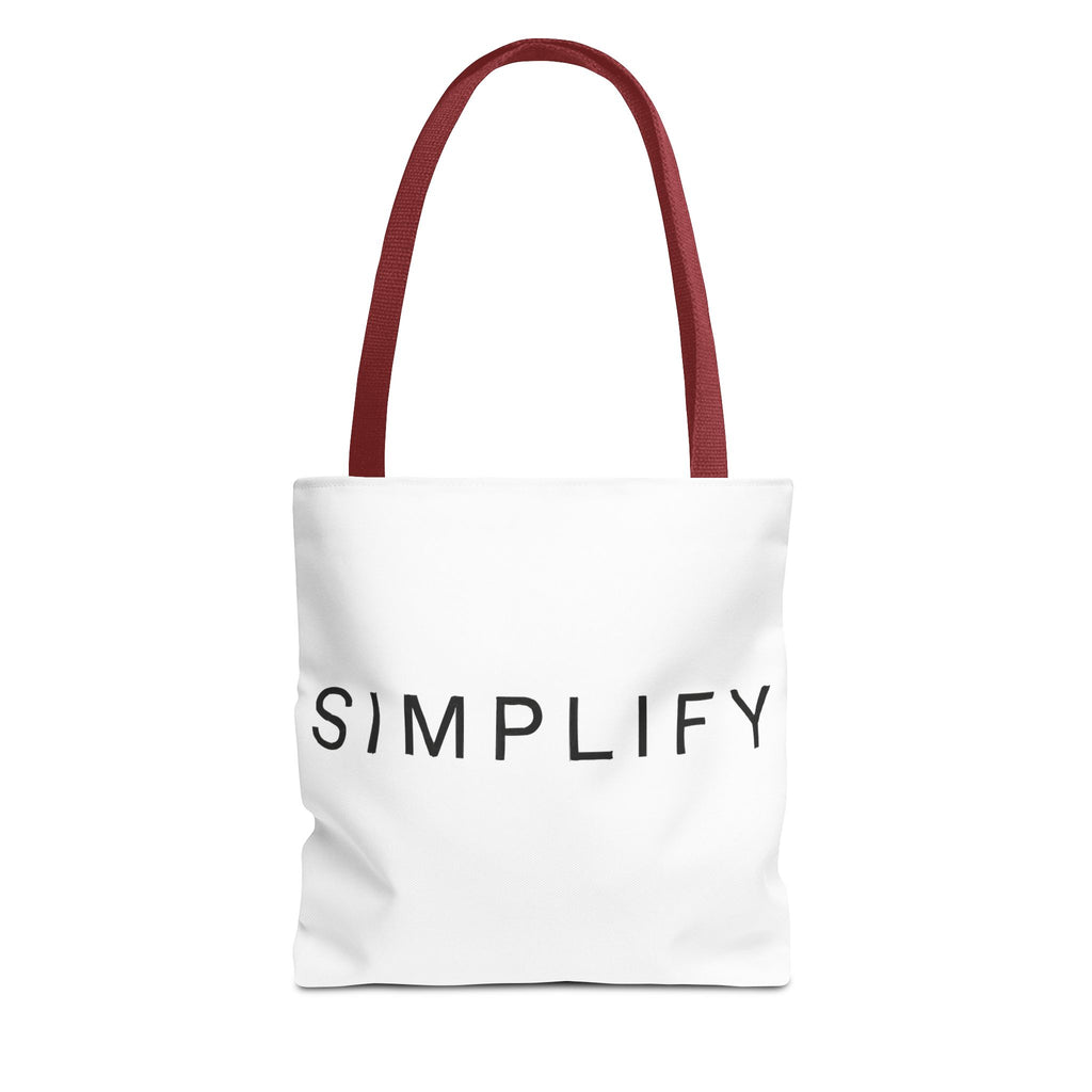 Simplify Tote Bag, Inspirational Gift, Eco-Friendly Shopping Bag