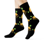 Tac o Clock Crew Socks, Jellyfish Design