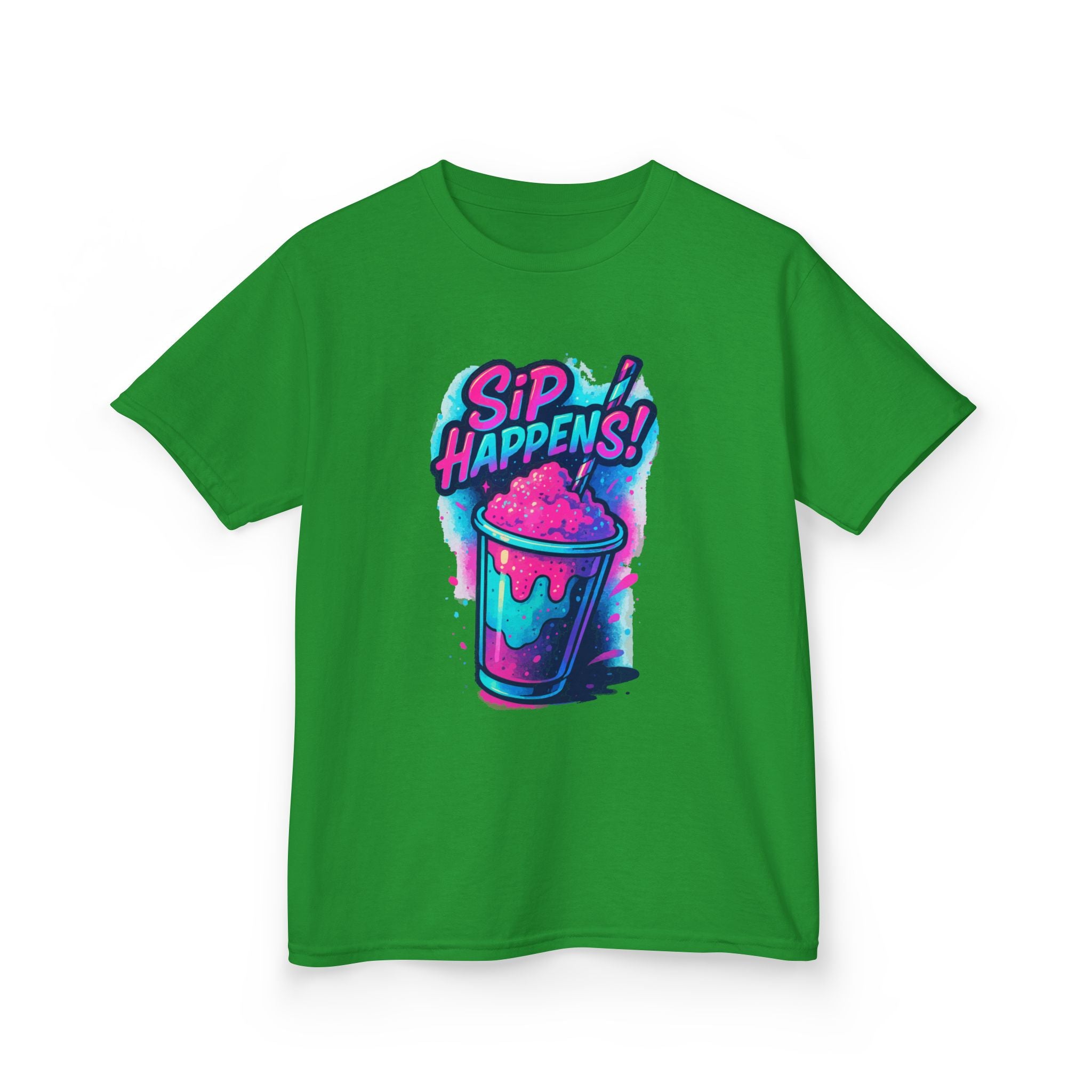 Sip Happens Kids Tee, Fun Graphic Tee, Kids Cotton T-Shirt