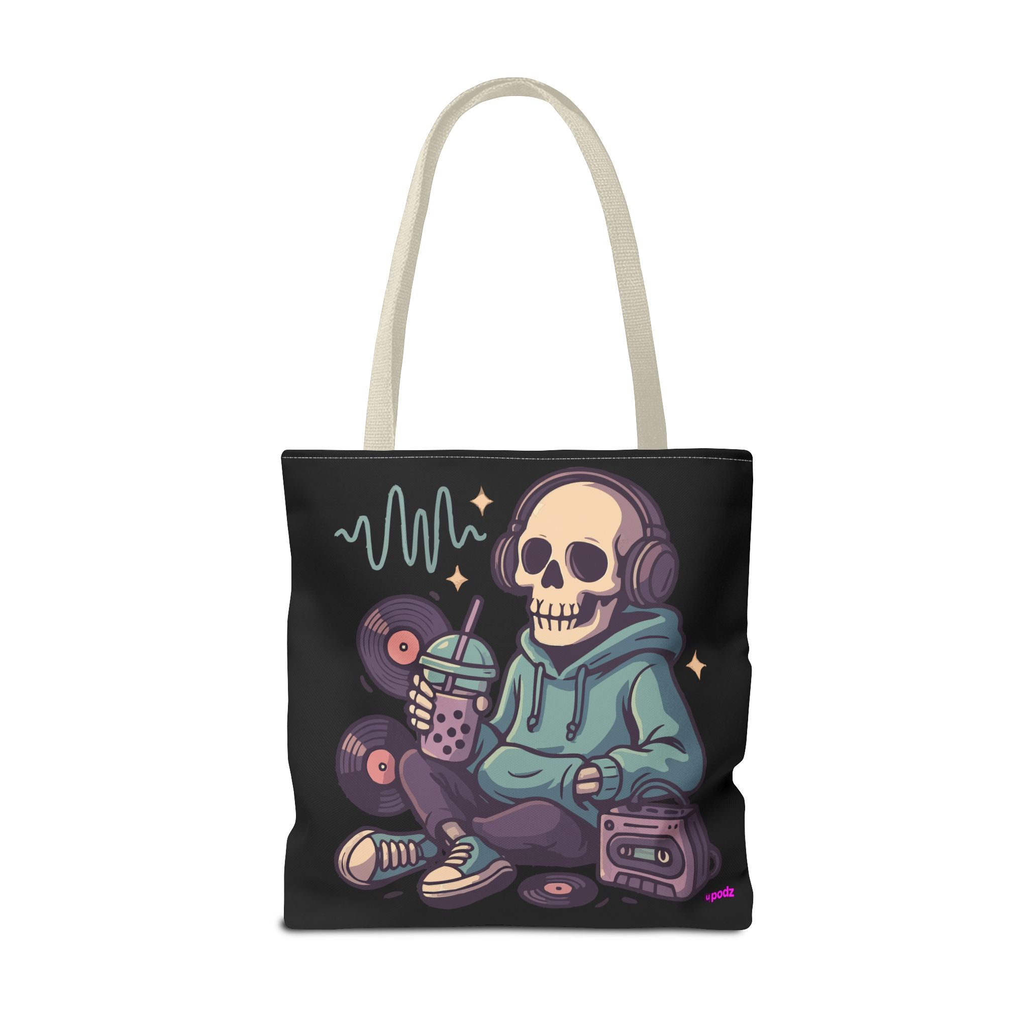 Skully Headphones Tote Bag - Quirky Fun Bag