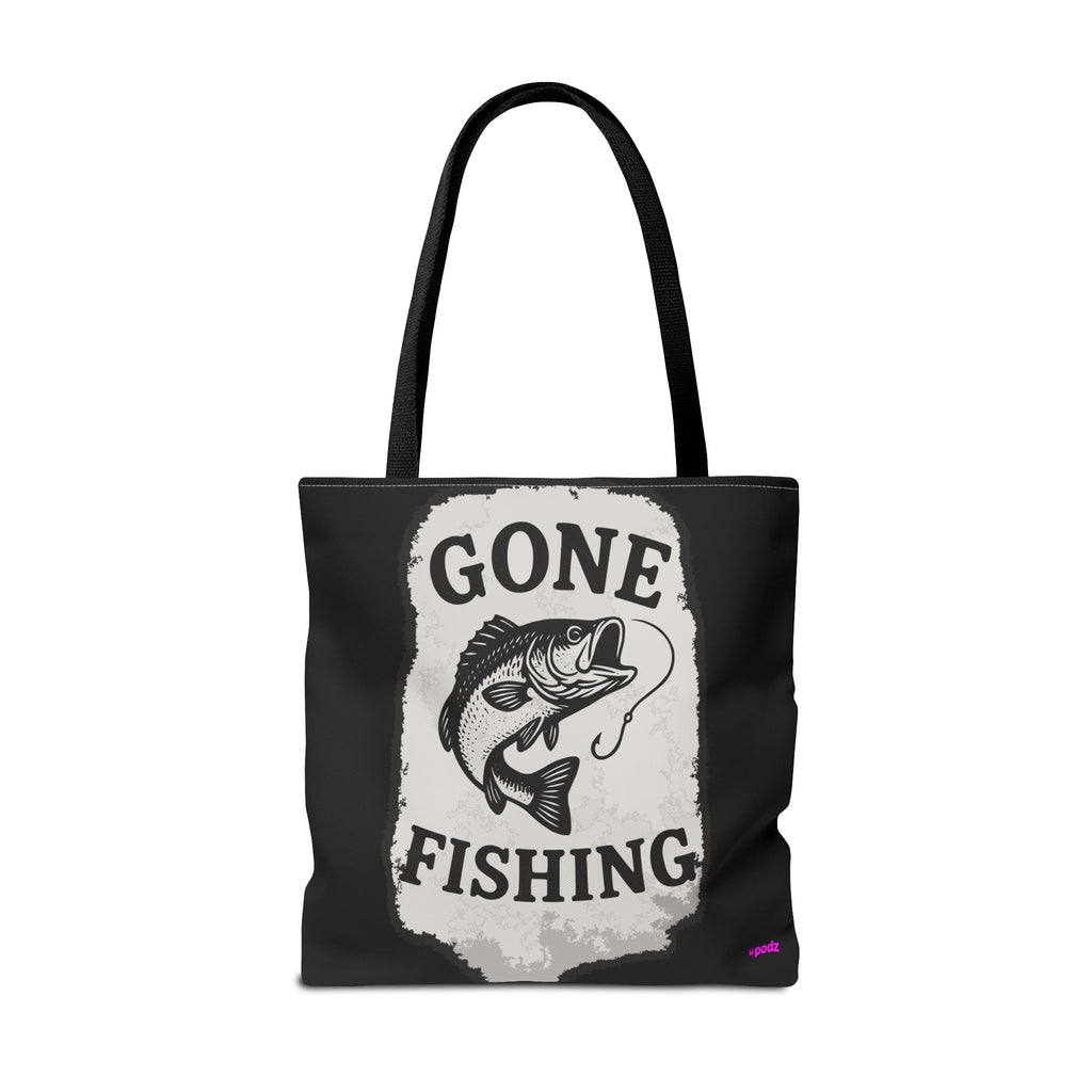 Gone Fishing Tote Bag - Quirky Fun Bag