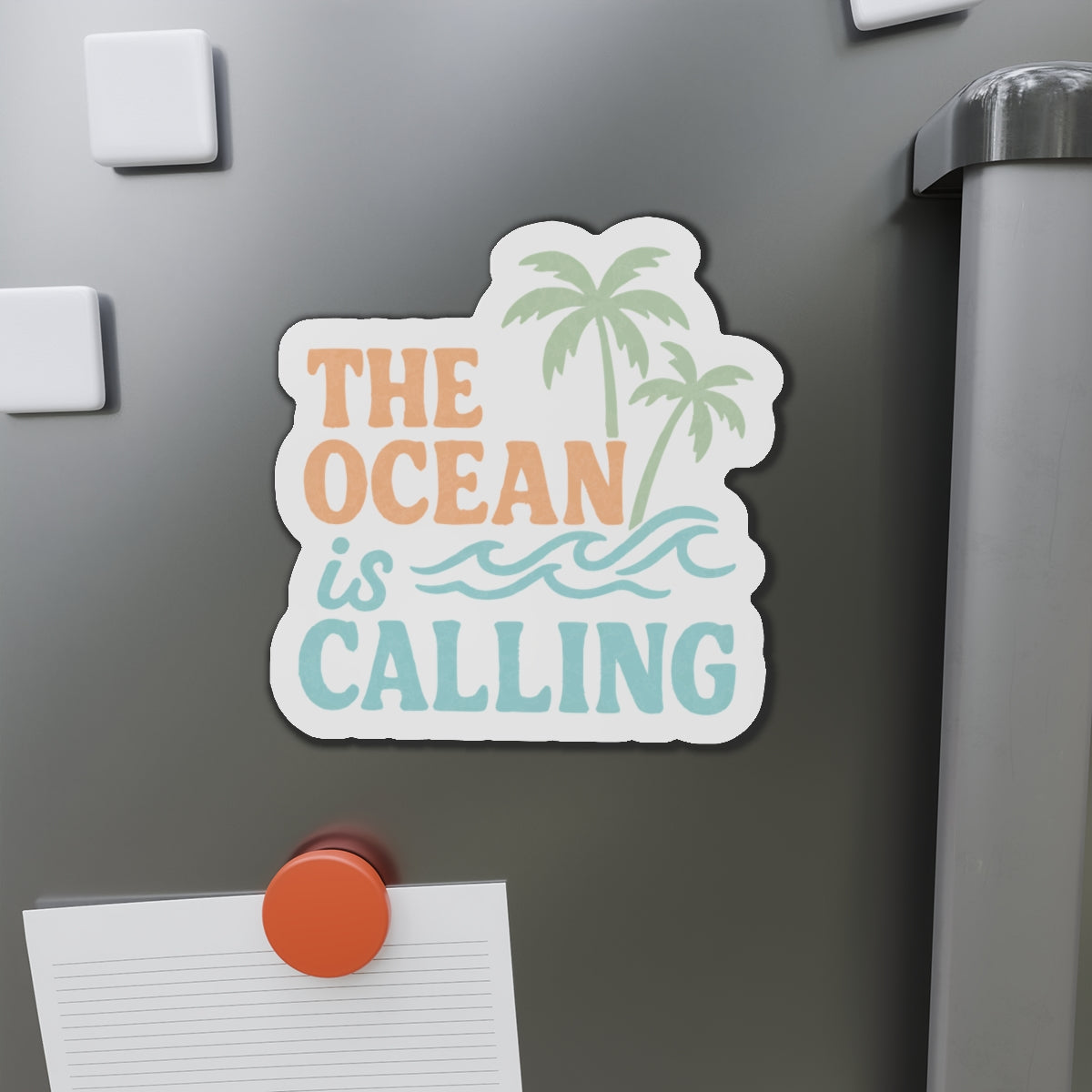 Tropical Die-Cut Magnet - Ocean Vibes, Refrigerator Magnet