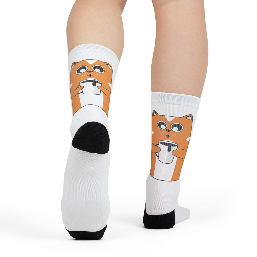 Chilled Cat Sublimation Crew Socks