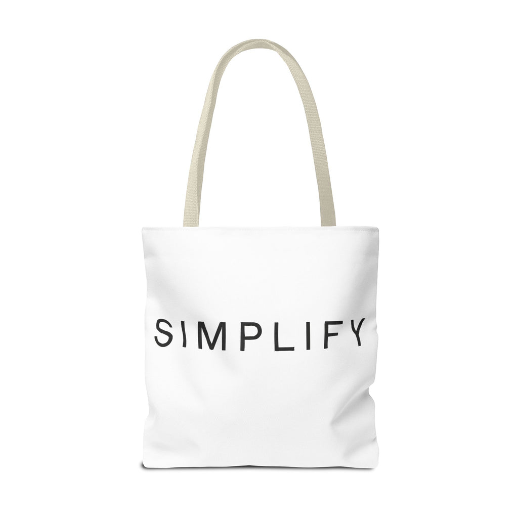 Simplify Tote Bag, Inspirational Gift, Eco-Friendly Shopping Bag