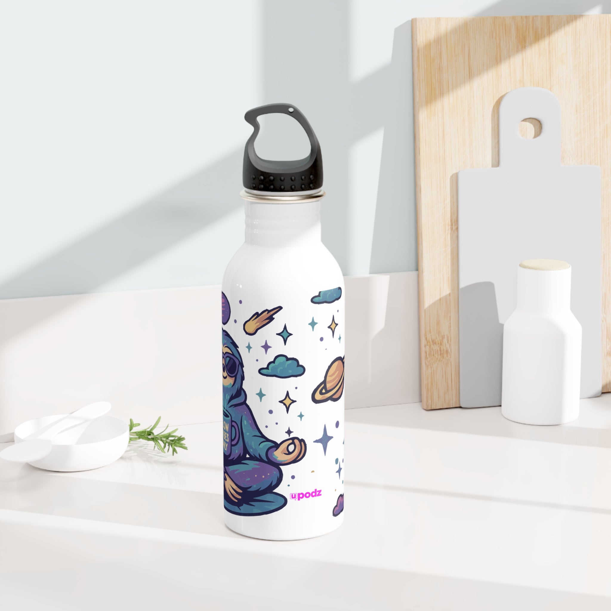Slow Vibes Water Bottle, Reusable Sports Hydration Flask