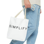 Simplify Tote Bag, Inspirational Gift, Eco-Friendly Shopping Bag