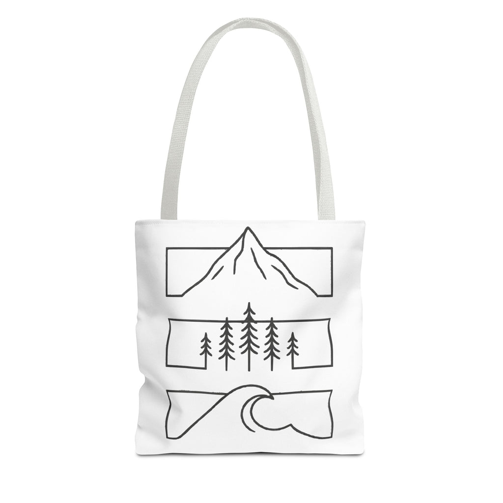 Mountain Wave Tote Bag, Inspirational Gift, Eco-Friendly Shopping Bag