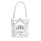 Mountain Wave Tote Bag, Inspirational Gift, Eco-Friendly Shopping Bag
