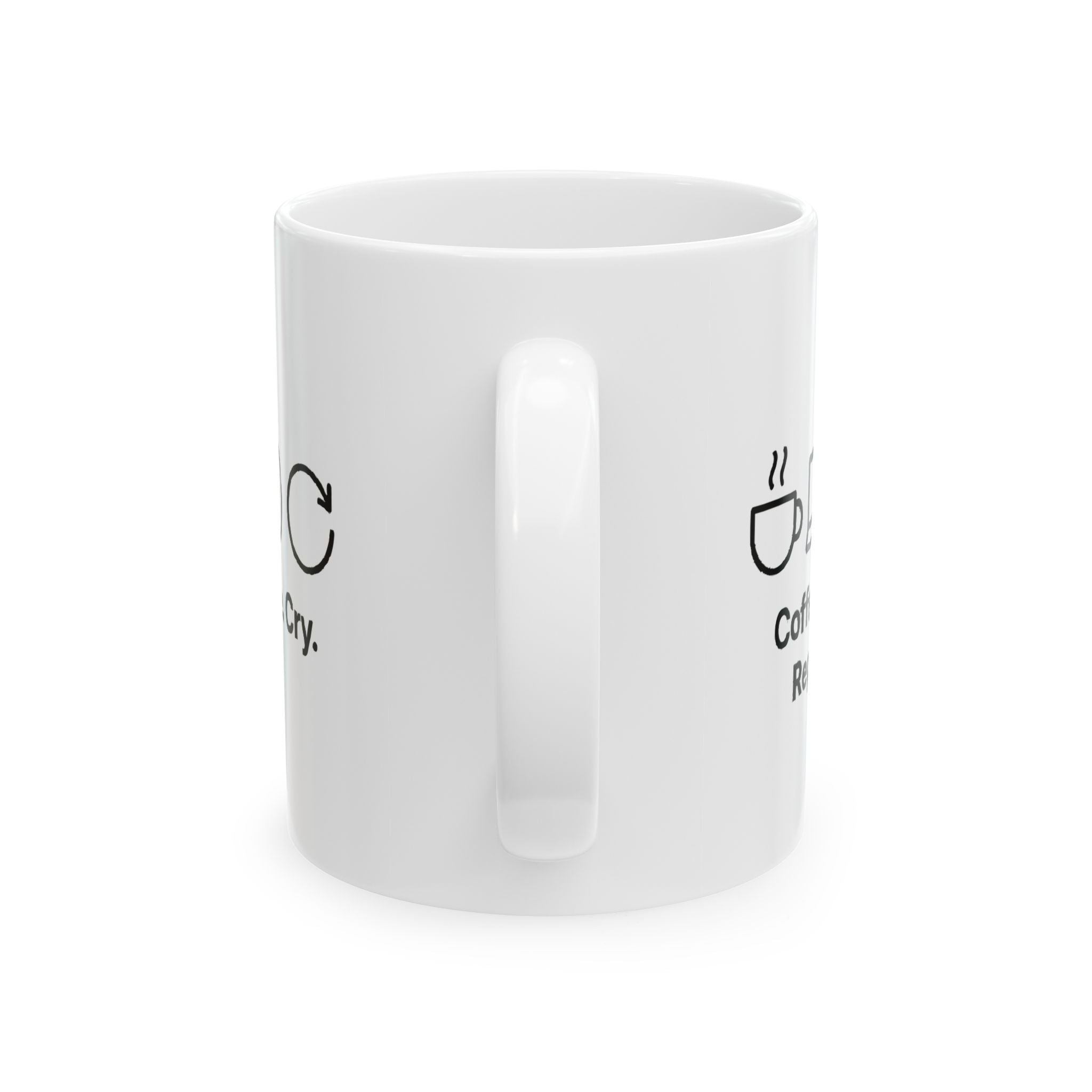 Coffee Code Repeat Ceramic Mug |  Personalized Mug