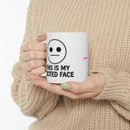 Exited Face Ceramic Mug |  Personalized Mug