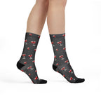 Cherry Cocktail Design, Sublimation Crew Socks