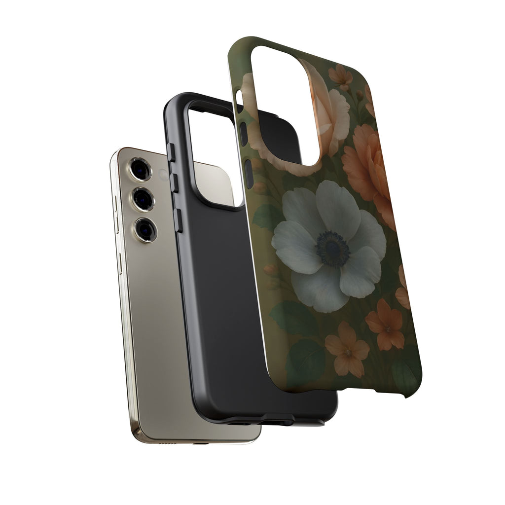 Floral Design White Cover Design, Tough Cases, Phone Cover