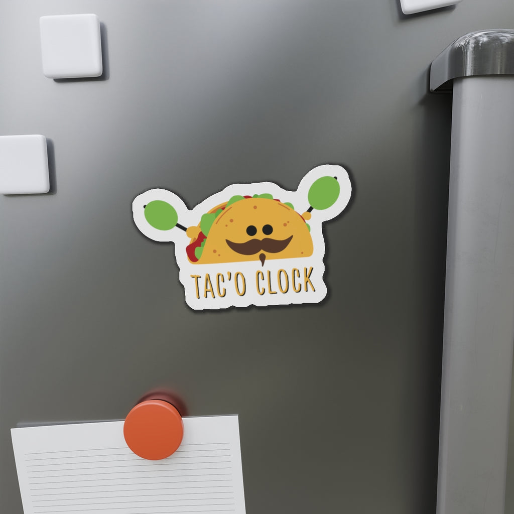 Cute Taco Clock Die-Cut Magnets, Foodie Magnet