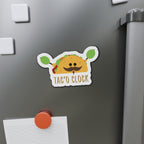 Cute Taco Clock Die-Cut Magnets, Foodie Magnet