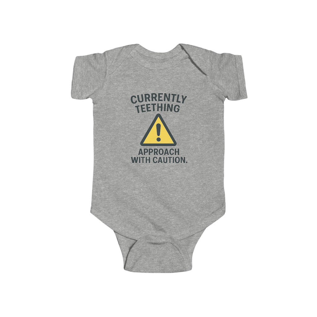Currently Teething Baby Bodysuit, Funny Infant Outfit, Cute Baby Clothes