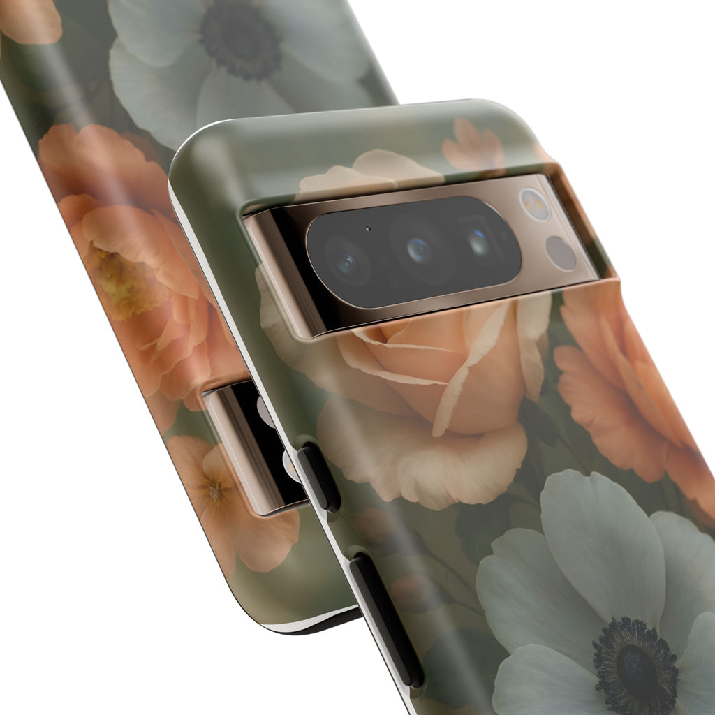 Floral Design White Cover Design, Tough Cases, Phone Cover