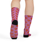 Pixel Love Heart, Sublimation Crew Socks