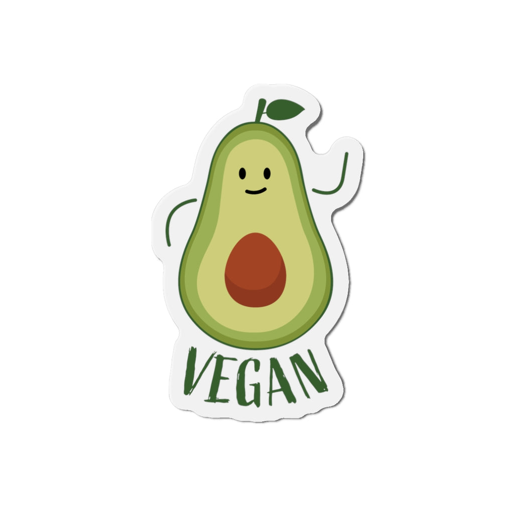 Vegan Avocado Die-Cut Magnets - Cute Kitchen Decor, Refrigerator Magnet
