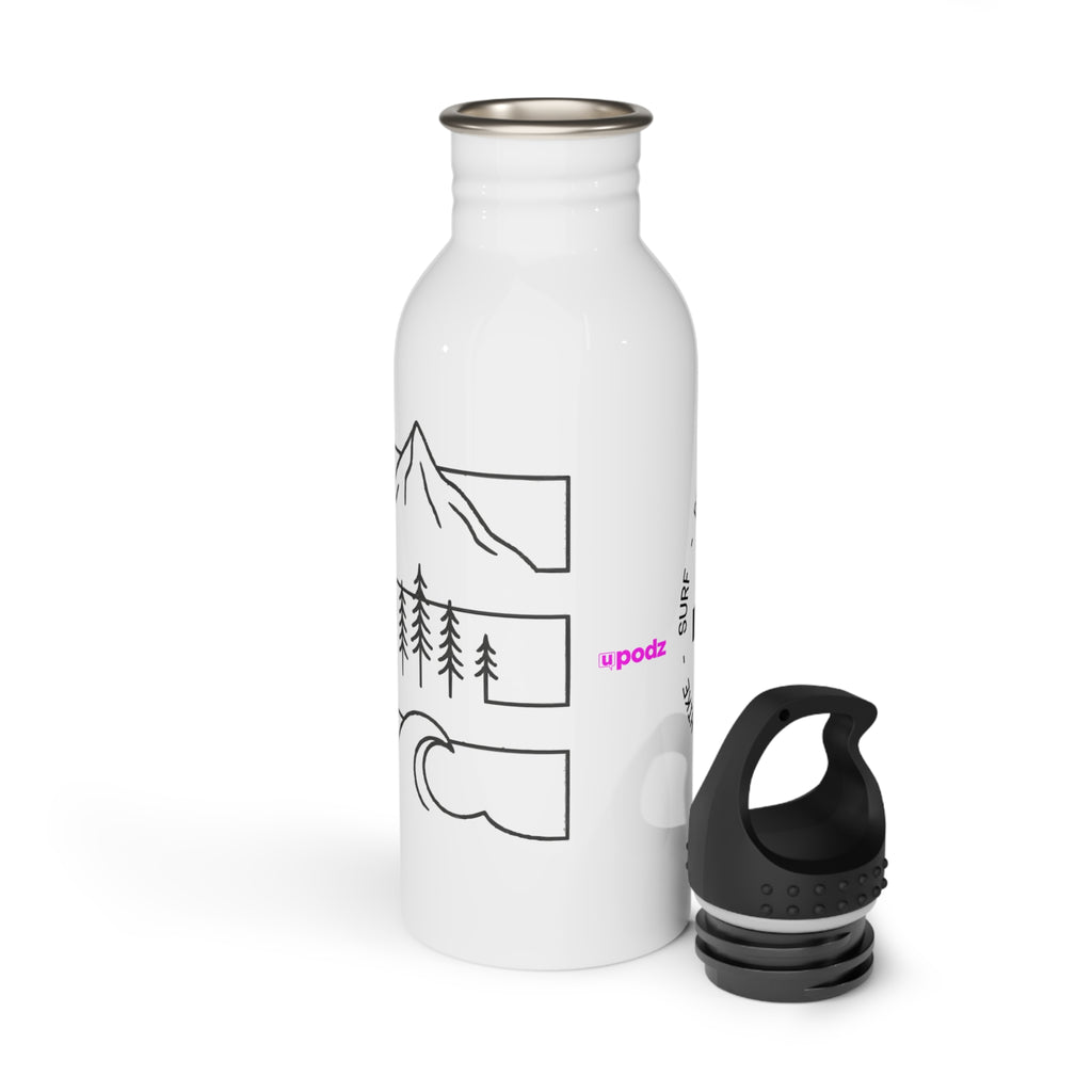 Climb Hike Surf - Water Bottle, Reusable Sports Hydration Flask