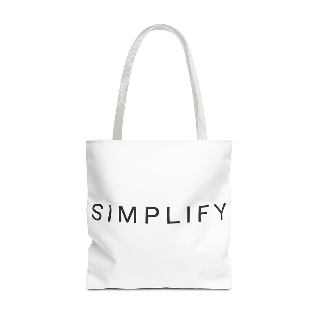 Simplify Tote Bag, Inspirational Gift, Eco-Friendly Shopping Bag