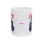 Biker Chick Ceramic Mug |  Personalized Mug