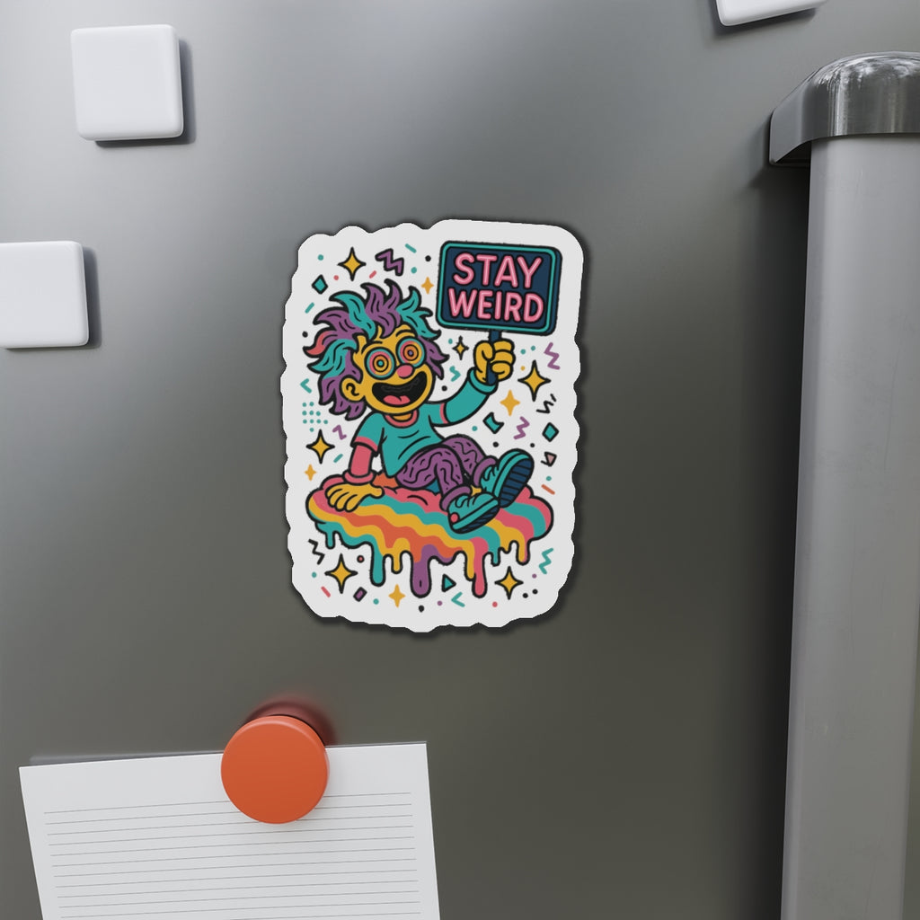 Stay Weird Die-Cut Magnets - Fun Home Decor, Gift for Food Lovers