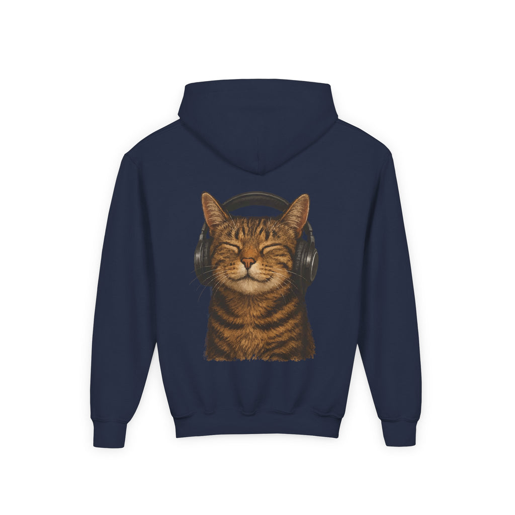 Cool Cat, Youth Hooded Sweatshirt, Casual Wear