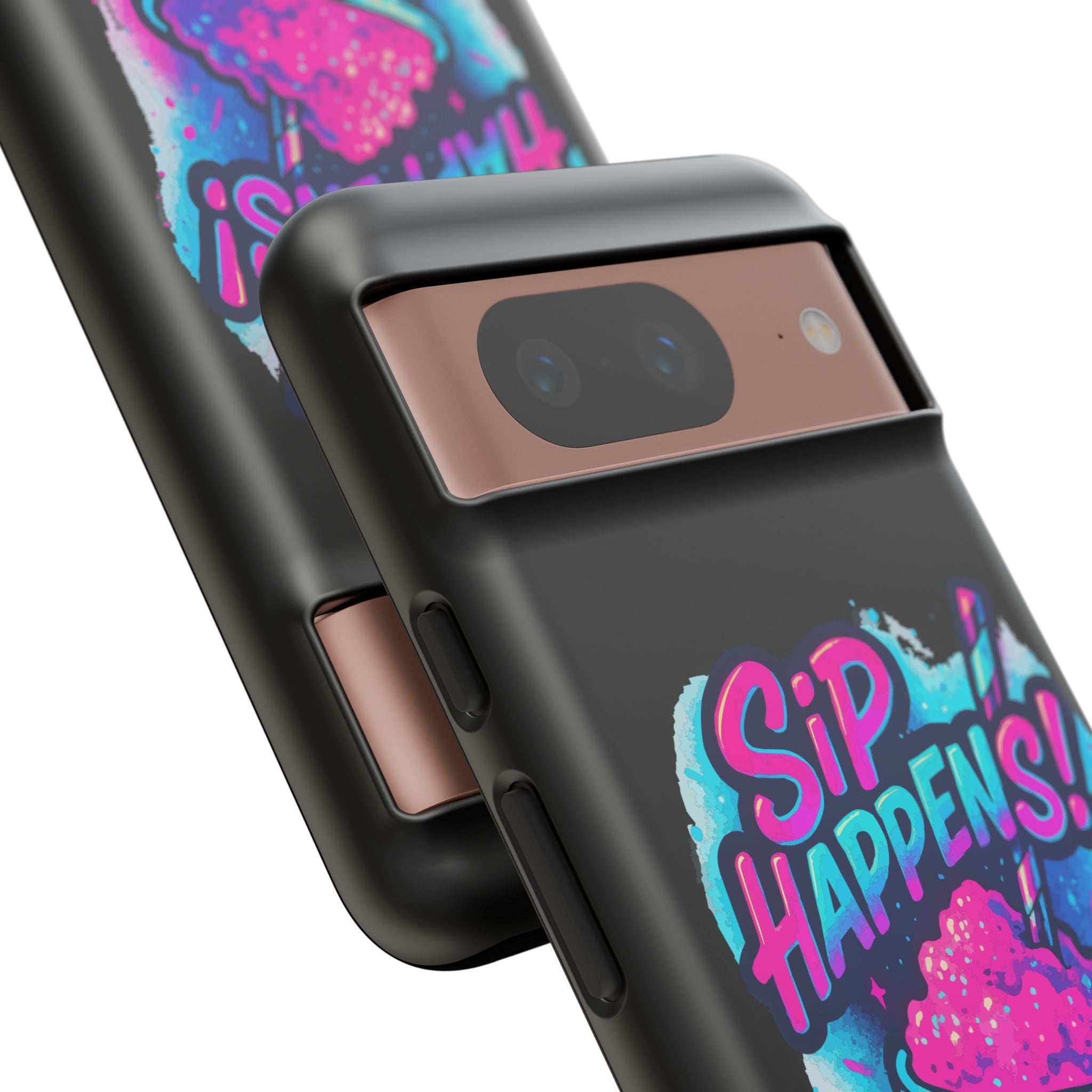 Sip Happens Phone Case Design, Tough Cases, Phone Cover
