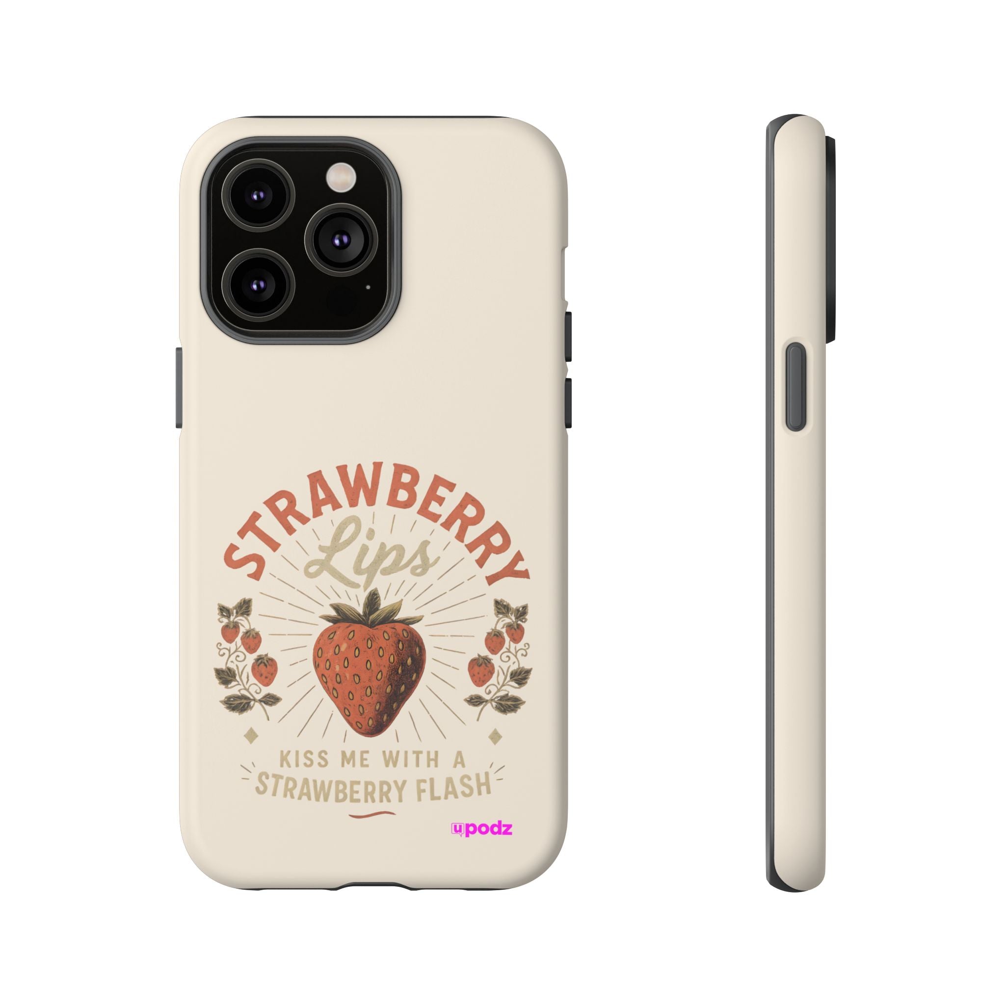 Strawberry Lips Design, Tough Cases, Phone Cover, Unique Gift