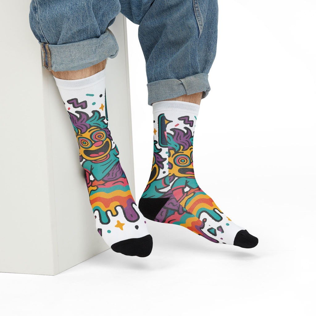 Stay Weird Sublimation Crew Socks