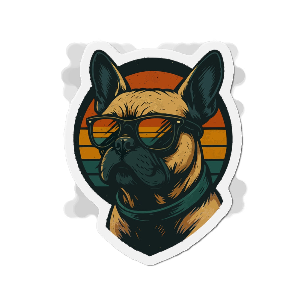 Bull Dog Sunset Die-Cut Magnets | Cute Home Decor