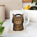 Feline Musical Ceramic Mug |  Personalized Mug
