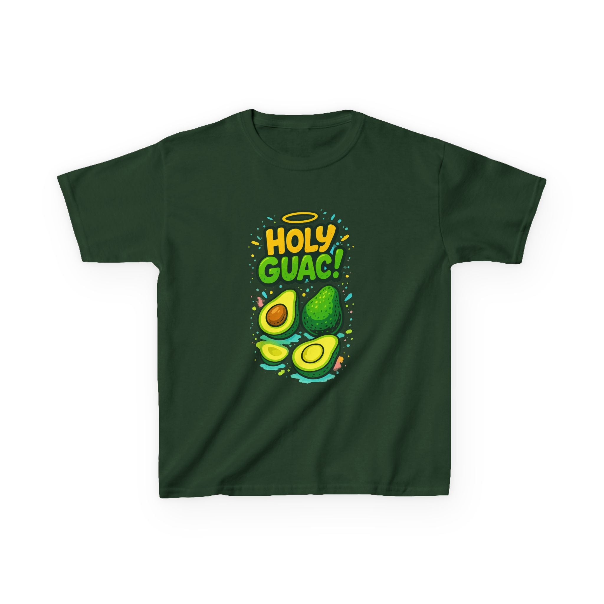 Holy Guac Kids Tee, Fun Graphic Tee, Kids Cotton T-Shirt
