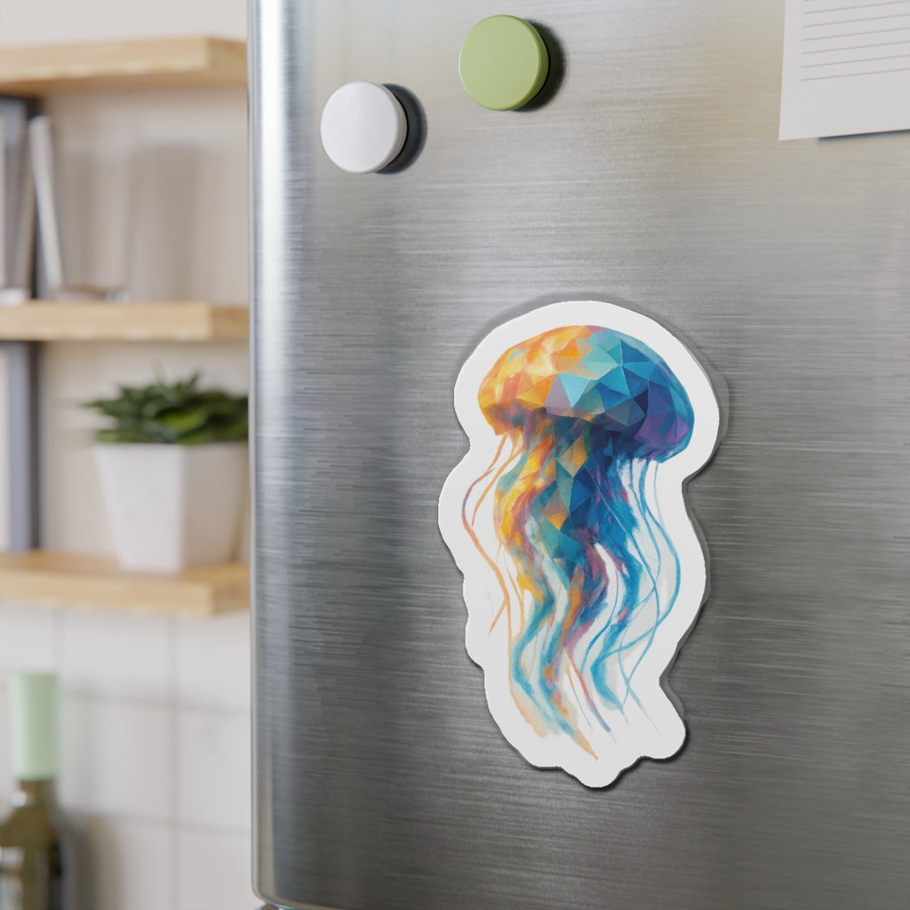 Colourful Jellyfish Die-Cut Magnet - Refrigerator Magnet
