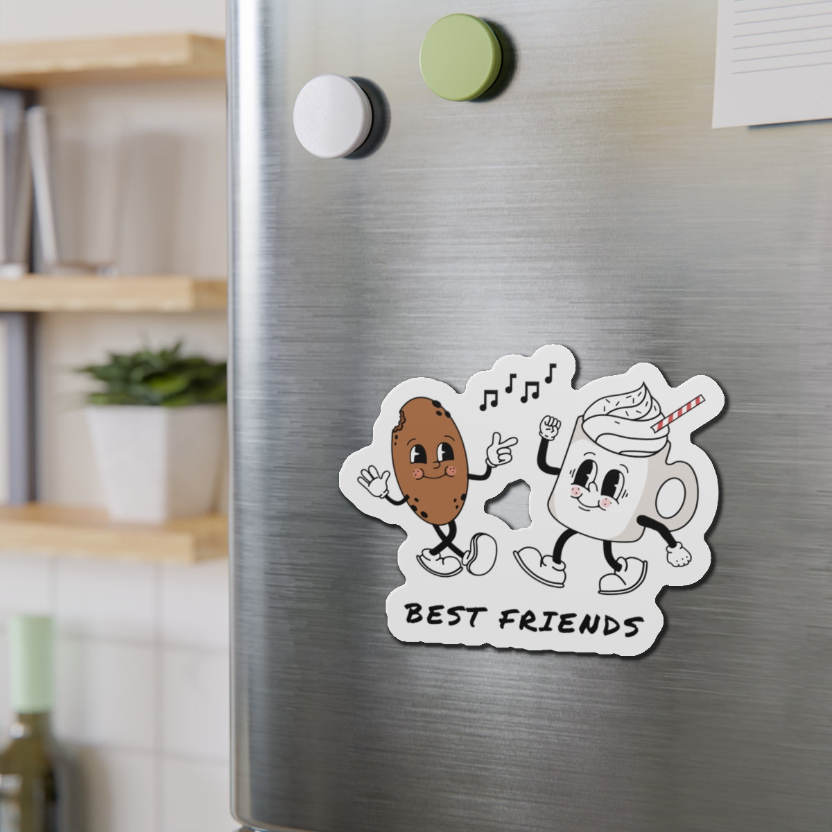 Best Friends Die-Cut Magnets, Cute Friendship Fridge Decor