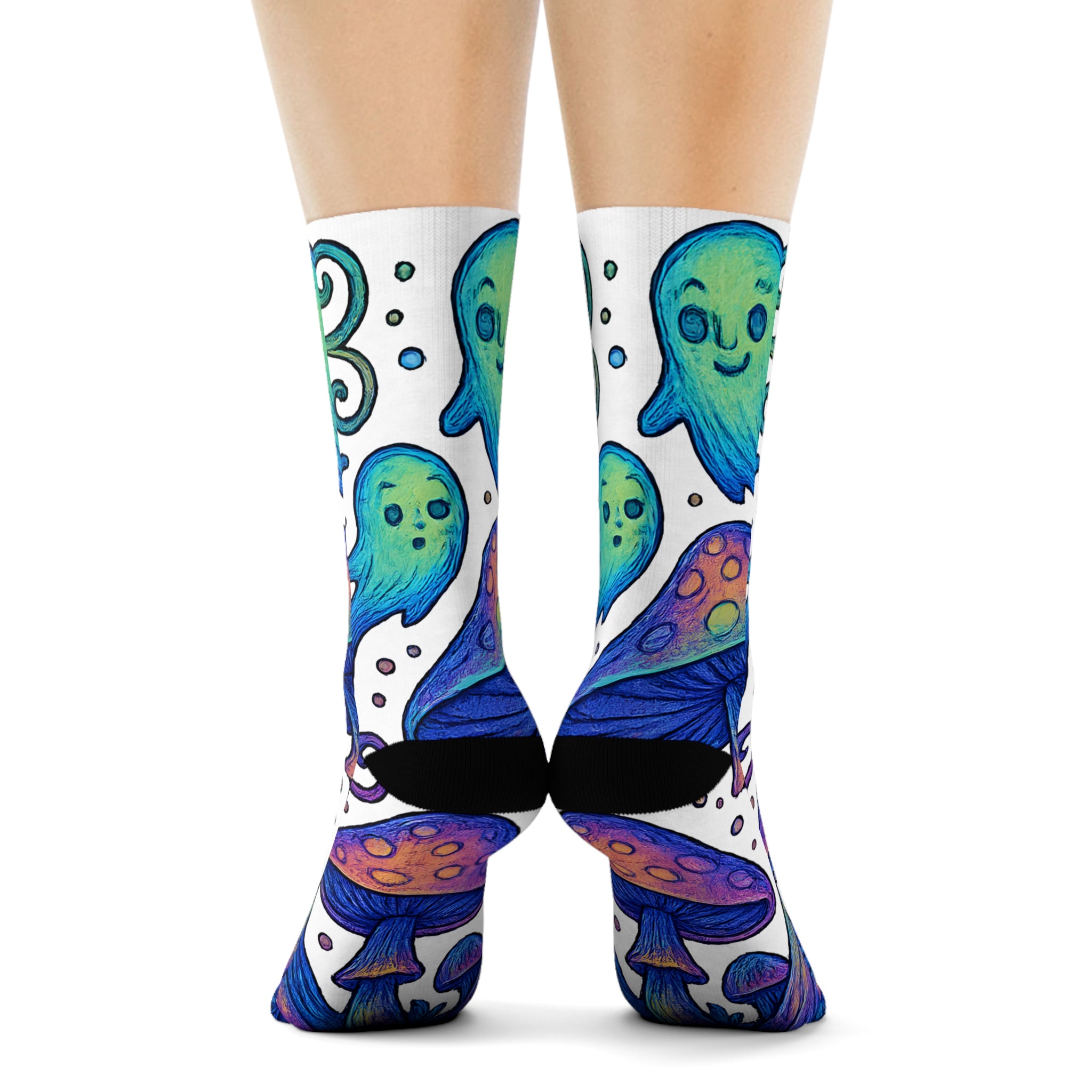 Spooky Mushroom Socks, Funky Design