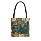 Shark Villain Tote Bag - Quirky AOP Design, Fun Bag