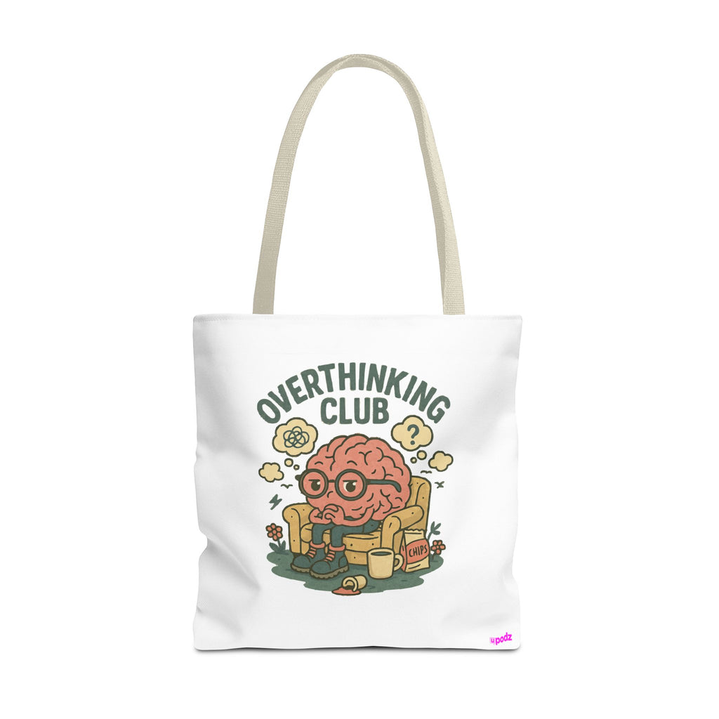 Overthinking Brain Quirky Design, Fun Bag