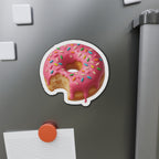 Whimsical Donut Die-Cut Magnet, Cute Kitchen Decor, Fun Gift for Foodies