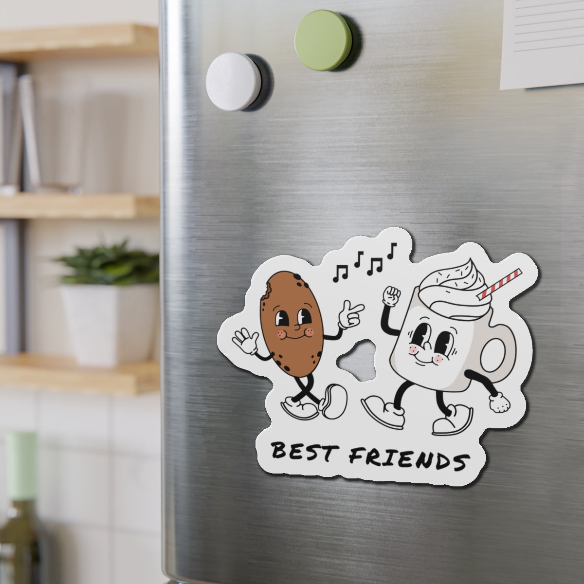 Best Friends Die-Cut Magnets, Cute Friendship Fridge Decor