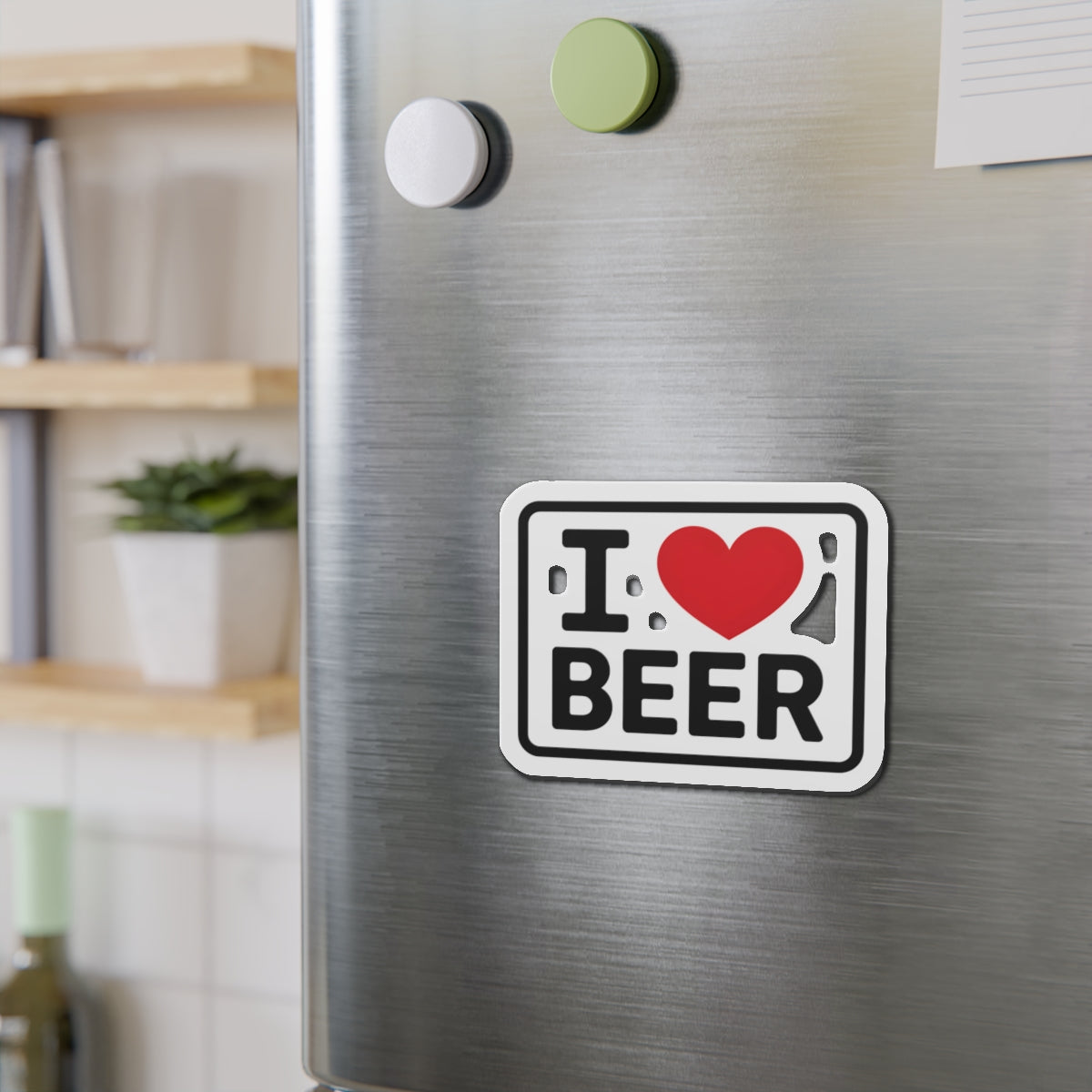 I love beer Die-Cut Magnets - Fun Home Decor, Gift for Food Lovers