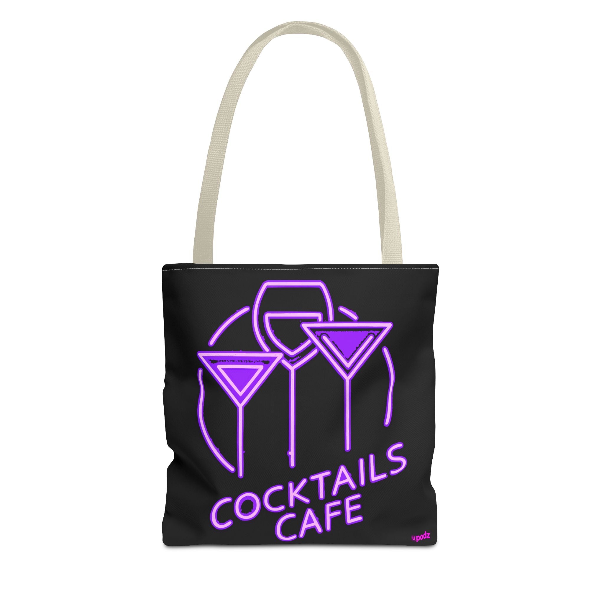 Cocktails Cafe Tote Bag - Quirky Fun Bag