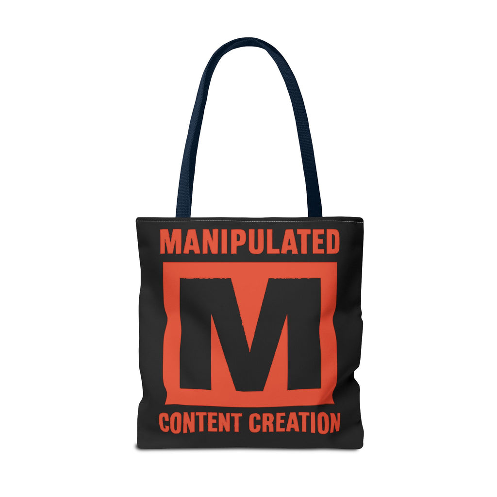 Manipulated Content Tote Bag, Inspirational Gift, Eco-Friendly Shopping Bag