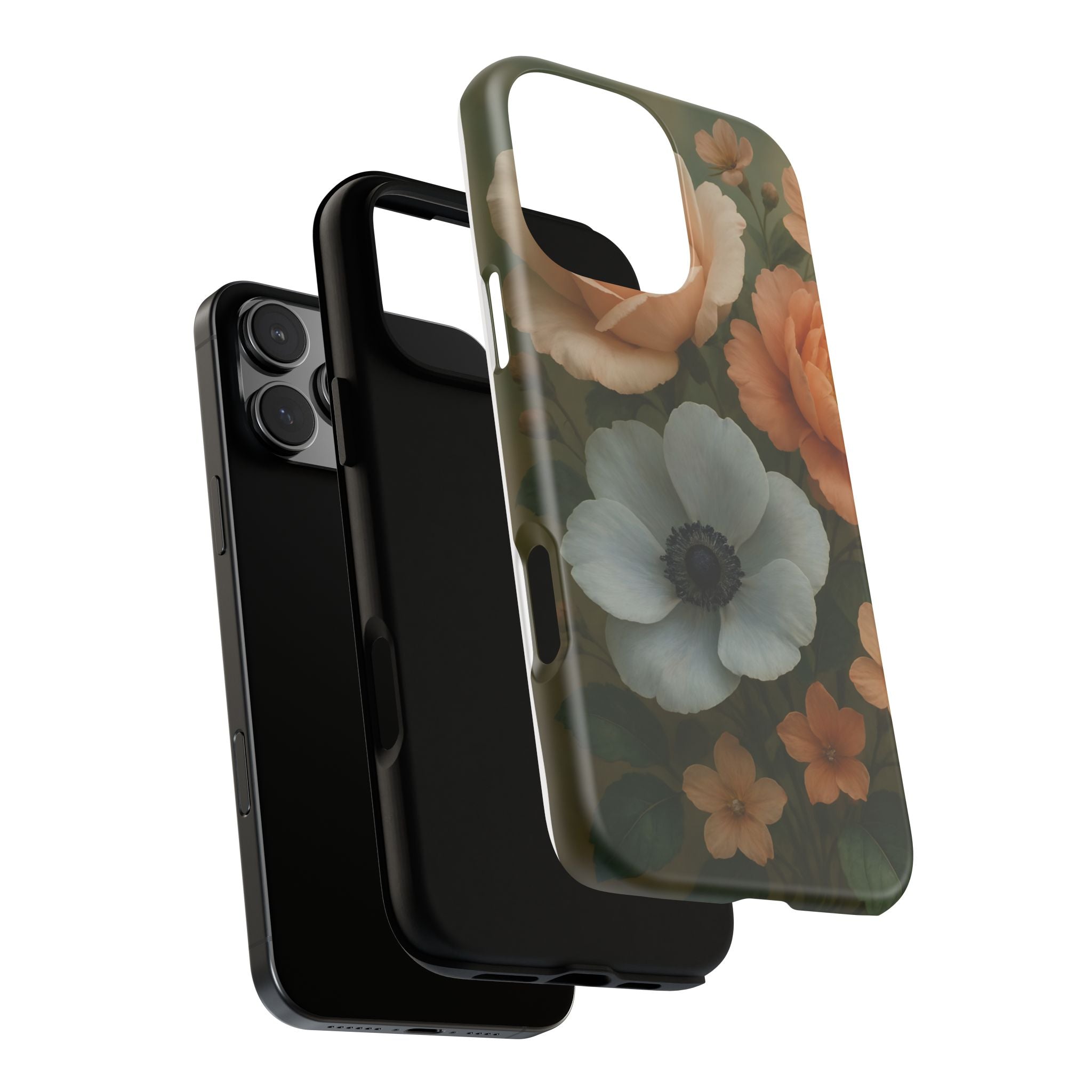 Floral Design White Cover Design, Tough Cases, Phone Cover
