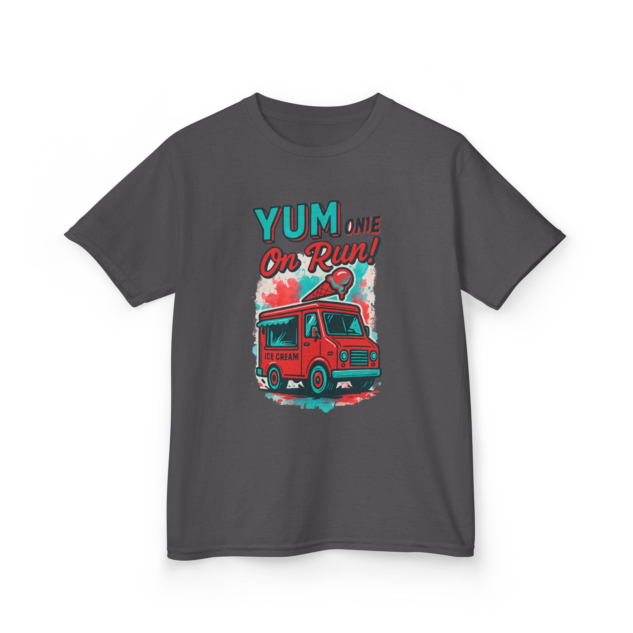 Yum on the run! Kids Tee, Fun Graphic Tee, Kids Cotton T-Shirt
