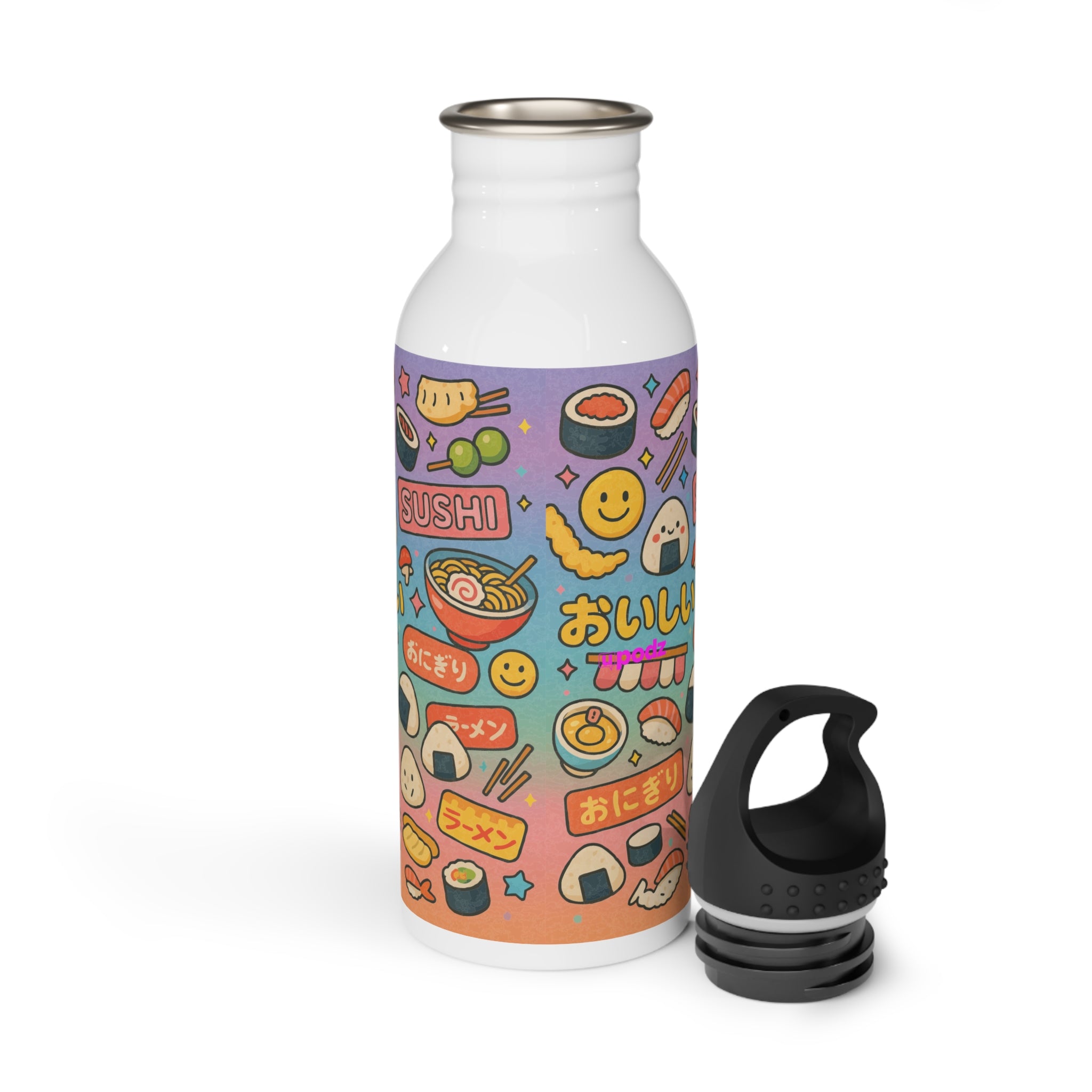 Sushi Cartoon - Water Bottle, Reusable Sports Hydration Flask